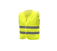Högert Technik ORLA - Gilet ad alta visibilità giallo, taglia 3XL, con 2 strisce riflettenti, certificato EN 20471, classe di protezione II, chiusura in velcro, 100% poliestere, 120 g/m², resistente,
