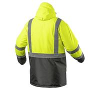 Högert Technik Parka LEDA, giacca da lavoro invernale riflettente, isolata, impermeabile, giallo, XL, EN ISO 20471, protezione dal vento, costruzione, costruzione stradale, esterno, giallo., XL