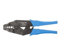 HÖGERT TECHNIK Pinza crimpatrice KOAX - 1,0-4,5 mm² - con meccanismo a cricchetto e regolazione della forza di pressatura - Utensile di precisione per terminali cavi - 225 mm - Ergonomico