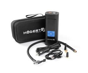 HÖGERT Technik Pompa ad aria elettrica a batteria portatile 145PSI 3 in 1, mini compressore con power bank e luce LED, compressore d'aria mobile, pompa per bicicletta, materasso, caricatore USB-C