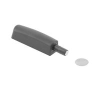 HÖGERT TECHNIK Push to Open - Ammortizzatore magnetico per porte con adattatore e piastra adesiva, antracite, montaggio a vite, per mobili senza maniglie