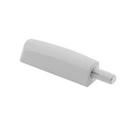 HÖGERT TECHNIK Push to Open - Ammortizzatore per porta corto, con cuscinetto in gomma e adattatore, da avvitare, grigio, per mobili senza maniglie