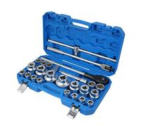 Högert Technik - Set di attrezzi 26 pezzi, 3/4" | Set di attrezzi | Cricchetto e accessori e altri accessori da 3/4" e 1" | Acciaio al cromo vanadio in lega