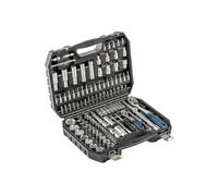 Högert Technik - Set di utensili da 112 pezzi, CrV, cricchetti da 1/4“ e 1/2”, chiavi a bussola, punte e accessori, in acciaio al cromo-vanadio di alta qualità.