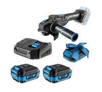 HÖGERT TECHNIK SET smerigliatrice angolare a batteria 18V, 125 mm, motore brushless, 8000 RPM, con batteria 4,0 Ah e caricatore rapido, protezione da surriscaldamento e cortocircuito + PROMO 2,0 Ah