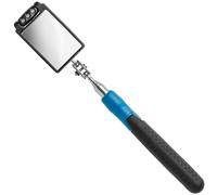 HÖGERT TECHNIK Specchietto di ispezione telescopico 50 x 80 mm con LED, allungabile 30 - 88 cm, testa dello specchio girevole, specchio telescopico con luce, specchio di ispezione allungabile