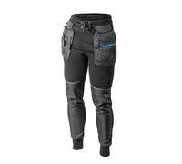 Högert Technik TREBEL - Pantaloni da Lavoro con Tasche, Colore Nero, XL, Resistenti Contro la Sudorazione, limitano i movimenti Non Riflettenti, Colore Nero, per Tutto L'Anno, Universale
