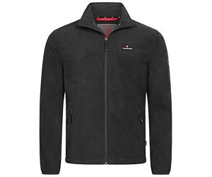 Höhenhorn Badus - Giacca in pile da uomo, con cerniera, per attività all'aria aperta, Nero, 5XL