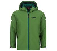 Höhenhorn Cledo - Giacca in softshell per bambini, per le mezze stagioni, antivento, impermeabile, traspirante, per le attività all’aperto, Verde/Verde, 140