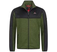 Höhenhorn Naurun - Giacca da uomo in pile ibrida con morbido interno in maglia e softshell, verde, S