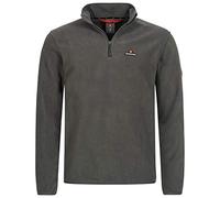 Höhenhorn Skyja, Felpa in pile, da uomo, per autunno e inverno, in micropile, con mezza zip, grigio., 5XL