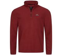 Höhenhorn, Skyja - Felpa in pile, pullover da uomo, per autunno e inverno, in micropile, con mezza zip, Colore: rosso, XXL