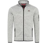 Höhenhorn Tacul - Giacca da uomo con interno in pile, in tessuto lavorato a maglia, per attività all'aria aperta, con colletto alto, calda, disponibile in più colori, taglie S - 3XL, grigio chiaro