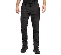Höhenhorn Trekmaster Pantaloni da trekking da uomo in softshell invernali da outdoor imbottiti da snowboard, Nero , M