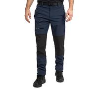 Höhenhorn Trekmaster Pantaloni da trekking da uomo in softshell invernali da outdoor imbottiti da snowboard, Blu scuro, L