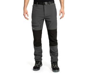 Höhenhorn Trekmaster Pantaloni da trekking da uomo in softshell invernali da outdoor imbottiti da snowboard, grigio., XXL