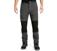 Höhenhorn Trekmaster - Pantaloni da uomo in softshell per escursionismo, pantaloni da esterno invernali, pantaloni da snowboard foderati, grigio, S