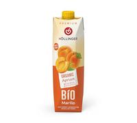 Höllinger Albicocca Bio 1000 ml, con purea di albicocca spremuta direttamente, da agricoltura biologica, senza additivi artificiali, vegan