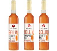 Höllinger Bellini Syrup 1:9, Bio Organic, Elegant Peach, No Alcohol