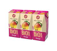 Höllinger Bio Succo di Mango Organico, Confezione da 3x200ml, Bevanda Naturale in Tetra Pack, Non da Concentrato, Vegano