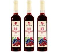 Höllinger Sciroppo Biologico Frutti Rossi, Concentrato 1:9, Confezione da 3 Bottiglie da 500ml