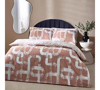 Hoem Set di lenzuola da letto copripiumino reversibile astratto tuba in cotone ricco, Queen (240x200), 3 pezzi, 1 set, Cotone e Poliestere