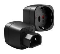 Hoembpn 2 adattatori Schuko da IEC C14 a CEE7, 250 V/10 A, connettore C14 a presa CEE7, spina EU a C14, per unità UPS/UPS, PDU freddo, data center, dispositivi di rete