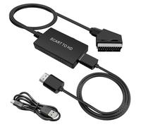 Hoembpn Adattatore Convertitore da Scart a HDMI, con Cavo HDMI e Scart + Adattatore di Alimentazione USB, Convertitore da Video HD a Audio 1080P/720P per HDTV/DVD/PS3/Xbox/VHS