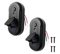 Hoembpn Confezione da 2 prese USB da 72 W, 12 V, con 3 porte di tipo C PD3.0, ricarica rapida e doppio USB-A QC3.0, compatibile con telefoni cellulari, tablet