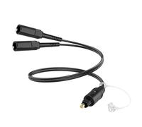 Hoembpn Splitter Ottico Digitale Toslink 1 in 2 Out Adattatore Cavo Splitter Audio Ottico, 1 Maschio 2 Femmine, Spina Maschio Placcata oro 24K per TV, DVD, Amplificatore, Soundbar (0,3 M)