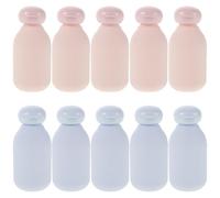 Hoement 10 Pezzi Contenitori per Shampoo e Bagnoschiuma da Viaggio 100ml in Pe Dosaggio Controllato e Design a Tenuta Stagna per Palestra e Ufficio