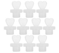 Hoement 10 Pezzi Copertura per Cannucce in Silicone a Forma di Cuore, Tappo Antipolvere e Bilanciamento della Pressione per Bottiglie e Cannucce, Design Adorabile e Resistente