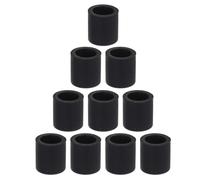 Hoement 10 Pezzi Tappi Paraurti Fermaporta in Silicone Nero, Protezione Antiurto e Anticollisione per Mobili e Ufficio, Copertura Tonda Piatta per Uso Domestico e Professionale