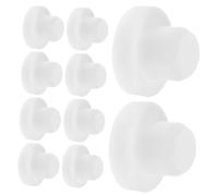 Hoement 10 Pezzi Tappo in silicone tappi per vino sfusi bottiglia protettore tappo guarnizione del vegetale in pentola per silicone plug Gel silice bianca
