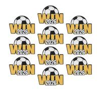 Hoement 10 spille smaltate a forma di pallone da calcio - Spille sportive - Ciondolo in metallo a forma di pallone da calcio - Spilla per borsa da per gli amanti delle partite di del 2026 e cimeli