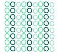 Hoement 100 Pezzi Elastici per Capelli Bambina Verdi Mini Fasce Elastiche Morbide e Traspiranti per Scuola Sport e Uso Quotidiano Accessori Capelli Senza Cuciture e Antisudore
