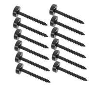 Hoement 12pezzi Viti per Piastra del Manico di Chitarra Elettrica Boccole e Bulloni per Giunto del Manico Viti Cromate per Hardware di Montaggio della Chitarra Accessori per Liutaio