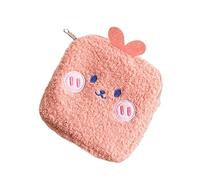 Hoement 1pezzi Borsa Portaoggetti Mini Per Assorbenti Igienici Design Carino Viaggi e Organizzazione Accessori Femminili Per Ufficio e Scuola Rosa