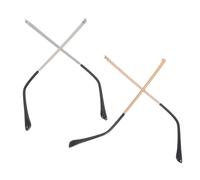 Hoement 2 Paia Aste di Ricambio in Metallo per Occhiali, Punte Sostitutive, Design Sinistro e Destro, Compatibili Vari Modelli, Kit Riparazione Occhiali per Uso Quotidiano