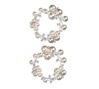 Hoement 2 Pezzi Clip Gioiello per Scarpe Argento Strass e Perle, Decorazione Elegante in Lega e Plastico, Facile da Attaccare per Scarpe da Donna Chic e Accattivanti