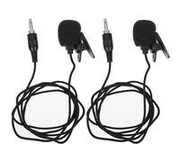 Hoement 2 pezzi Microfono Lavalier Clip Professionale per Registrazioni e Live Streaming Compatibile con Amplificatori Bodypack e Computer Leggero e Durevole