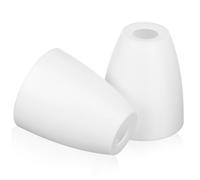 Hoement 2 Pezzi Paralume Plastica Bianco Elegante Coprilampada Piano per Lampada da Tavolo Paralume Semplice e Resistente per Scrivania e Decorazioni Casa Hotel