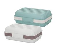 Hoement 2 Pezzi Portasapone Ispessito Portasapone Portasapone Da Viaggio Con Coperchio Portasapone Da Viaggio Contenitore Per Sapone Portasapone Da Viaggio Portasapone Per Viaggio
