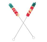 Hoement 2 pezzi Spazzola Pulizia Strumenti Musicali Spazzolino Morbido e Flessibile per Flauto e Ottoni Strumento Pulizia Polvere e Fessure Leggero e Portatile per Uso Prolungato