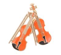 Hoement 2 Pezzi Spilla a Forma di Violino Chiusura Sicura in Lega Smalto e Lucentezza Duratura, Design per Eventi di Quartetto D'archi o Uso Quotidiano