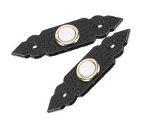 Hoement 2 Pezzi Struttura a Molla Silenziosa Nero Vintage Campanello in Lega di Zinco e Forma Ergonomica Allungata per Ristrutturazioni di Case Antiche