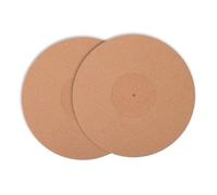 Hoement 2 Pezzi Tappetino in Sughero per Giradischi Pad Antistatico per Dischi in Vinile Cuscinetti Protettivi Antivibrazione per Lettore Vinyl Facile da Installare e Trasportare Colore