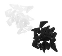 Hoement 20 paia Copri Astine Occhiali in Silicone Antiscivolo Gommini Protettivi Elasticizzati per Sport e Attività Outdoor Adatti Diverse Montature Colori Nero e Bianco