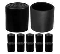 Hoement 20 Pezzi Coprisedia Rotondi in Pvc Nero Protezione Antiscivolo e Calzata Stabile per Gambe di Sedia su Pavimenti in Legno Duro
