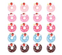 Hoement 20 Pezzi Di Decorazioni in Resina a Forma Di Ciambella Artificiale, Accessori Fai Da Te Per Portachiavi e Decorazioni, Ornamenti Resistenti Per Artigianato Creativo e Micro Mondi